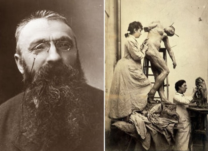 Слева – Огюст Роден. Справа – Камилла Клодель в мастерской | Фото: f-picture.net и rodin-web.org Слева – Огюст Роден. Справа – Камилла Клодель в мастерской | Фото: f-picture.net и rodin-web.org