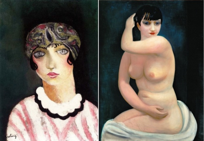 М. Кислинг. Слева – *Кики с Монпарнаса*, 1924. Справа – *Кики с Монпарнаса*, 1927 М. Кислинг. Слева – *Кики с Монпарнаса*, 1924. Справа – *Кики с Монпарнаса*, 1927