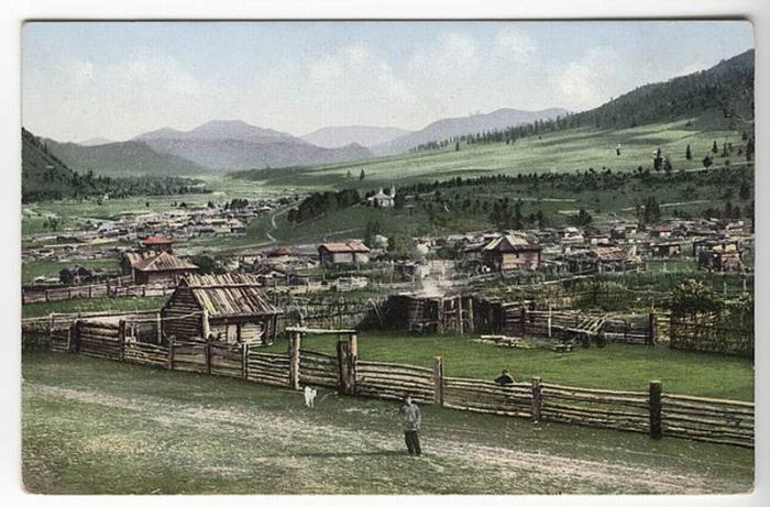 Общий вид на село Черга. 1907-1914 год. Фото: Sergey Borisov.