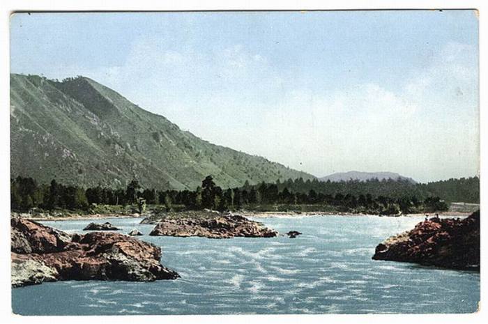 Большой Манжерокский порог на реке Катунь. 1907-1914 год. Фото: Sergey Borisov.