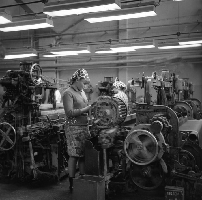 Текстильная фабрика в Минске, Беларусь, 1967 год.
