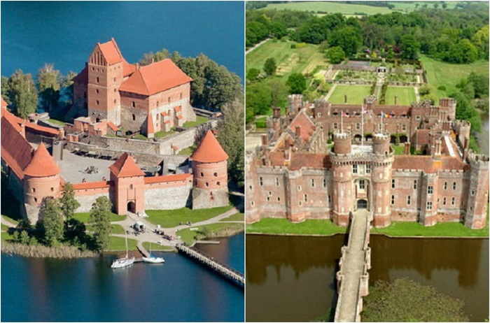 Замки на воде, которые радуют многочисленных туристов. Замки на воде, которые радуют многочисленных туристов.