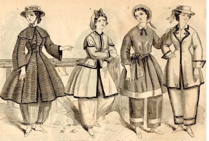 Купальные костюмы конца 18 - начала 19 вв. | Фото: diletant.media.