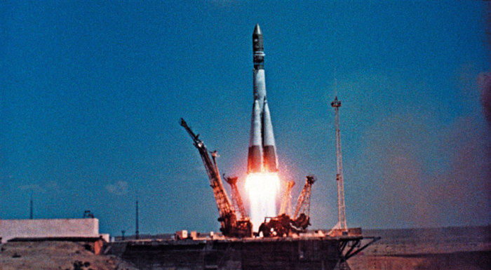 Отправление первого человека в космос, 12 апреля 1961 года. | Фото: topwar.ru.