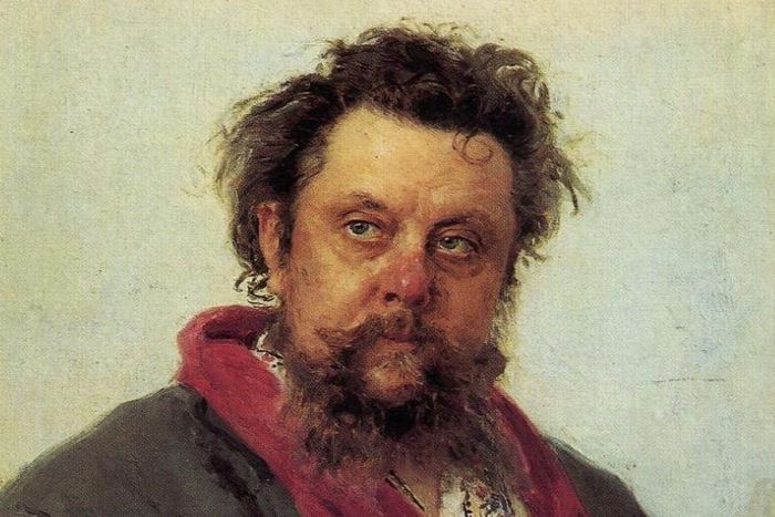 И. Репин. Портрет композитора М. П. Мусоргского, 1881. Фрагмент