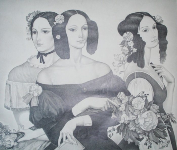 Д. Арсенин. Сестры Гончаровы: Екатерина, Александра, Наталья Д. Арсенин. Сестры Гончаровы: Екатерина, Александра, Наталья