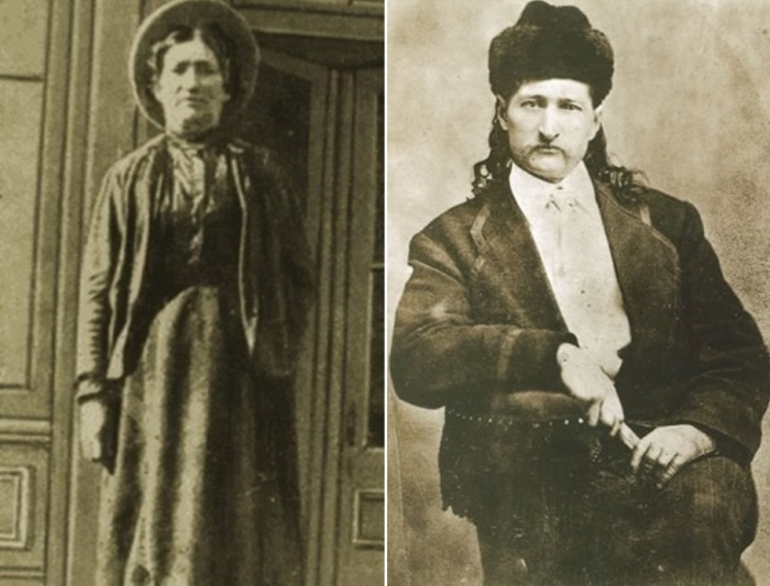 Каламити Джейн и Дикий Билл Хикок, которого она называла своим мужем | Фото: liveinternet.ru и americanlegends.livejournal.com Каламити Джейн и Дикий Билл Хикок, которого она называла своим мужем | Фото: liveinternet.ru и americanlegends.livejournal.com