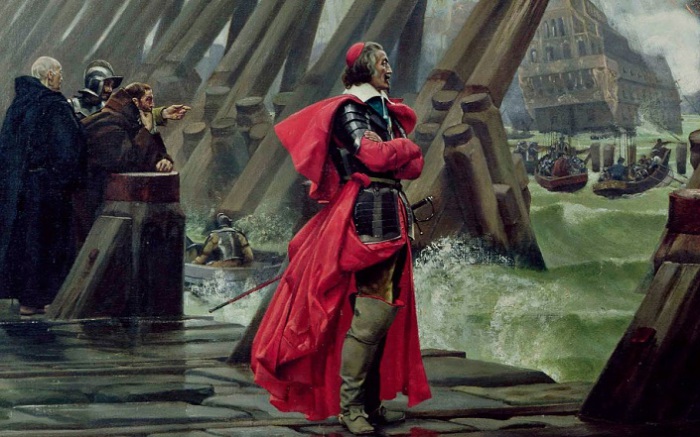 Ришелье на плотине под Ля Рошелью. Анри-Поль Мотт, 1881 год. | Фото: ahum.club. Ришелье на плотине под Ля Рошелью. Анри-Поль Мотт, 1881 год. | Фото: ahum.club.