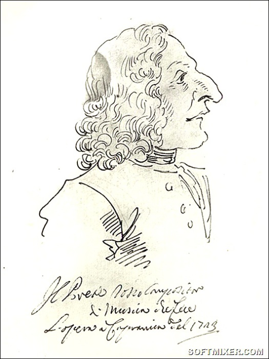 Карикатура на Вивальди — «Рыжий священник». Пьер Леоне Гецци, 1723 год. | Фото: storyfiles.blogspot.com. Карикатура на Вивальди — «Рыжий священник». Пьер Леоне Гецци, 1723 год. | Фото: storyfiles.blogspot.com.