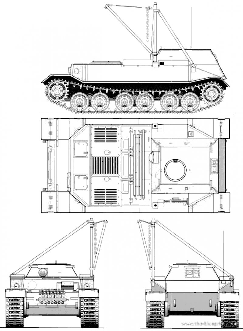 Ремонтно-эвакуационная машина Bergepanzer Tiger(P), Германия Ремонтно-эвакуационная машина Bergepanzer Tiger(P), Германия