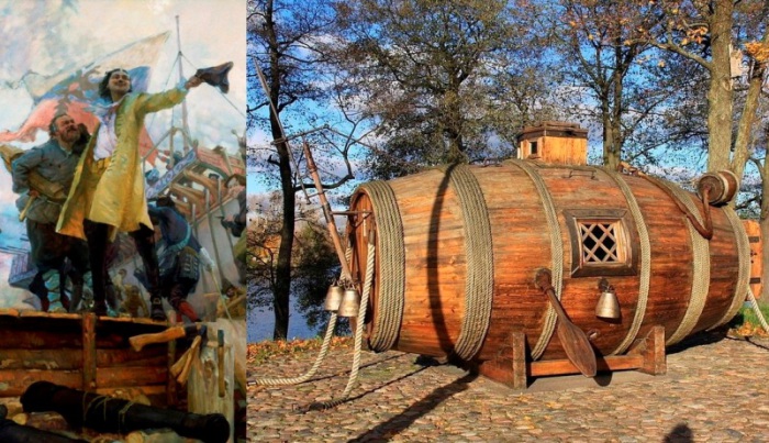 «Потаенное судно» - изобретение русского изобретателя Никонова, появившееся под протекцией Петра I. «Потаенное судно» - изобретение русского изобретателя Никонова, появившееся под протекцией Петра I.