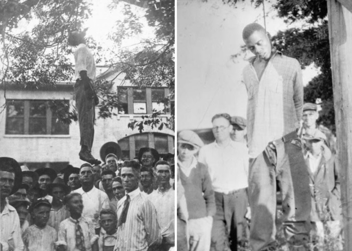 Суд Линча над темнокожими. Техас, США, 1920. Фото слева стало открыткой | Фото: glavpost.com