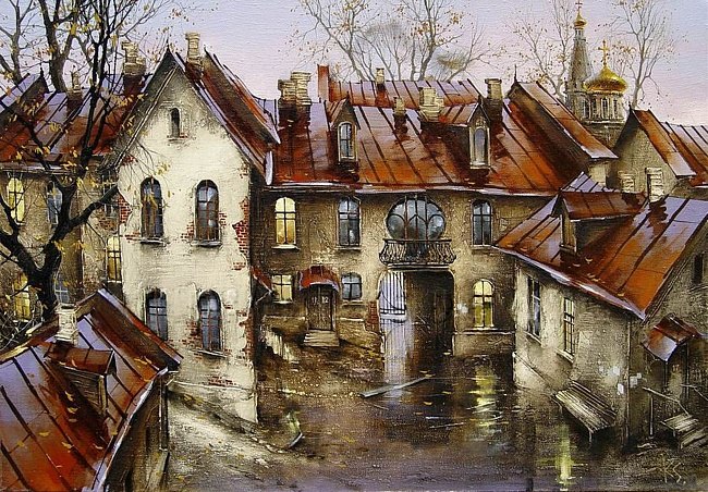 Подворотня. Потрясающие картины Вячеслава Курсеева. Подворотня. Потрясающие картины Вячеслава Курсеева.