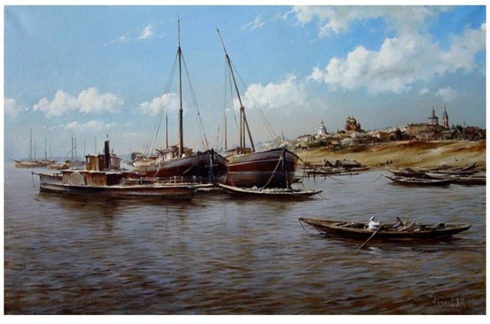 На Волге. Автор: Вячеслав Курсеев. На Волге. Автор: Вячеслав Курсеев.