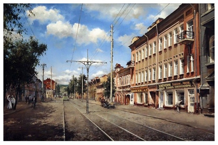 Московская улица.Автор: Вячеслав Курсеев. Московская улица.Автор: Вячеслав Курсеев.