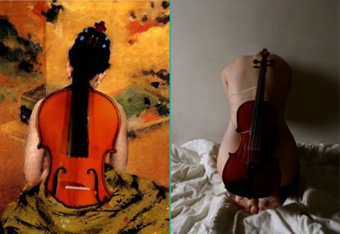 Современные вариации на тему *Скрипки Энгра* | Фото: otblesk.com Современные вариации на тему *Скрипки Энгра* | Фото: otblesk.com