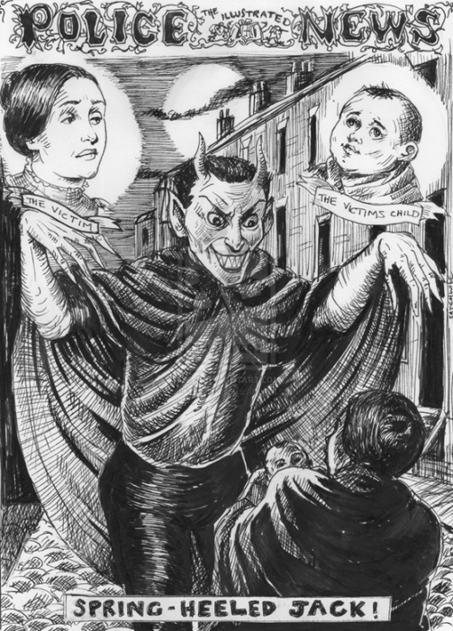 Джек-прыгун на обложке «Иллюстрированных полицейских новостей». | Фото: altereddimensions.net. Джек-прыгун на обложке «Иллюстрированных полицейских новостей». | Фото: altereddimensions.net.