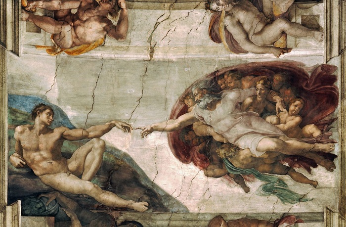 Сотворение Адама, Микеладжело Буонаротти, ок. 1511 г. | Фото: animeonly.org. Сотворение Адама, Микеладжело Буонаротти, ок. 1511 г. | Фото: animeonly.org.