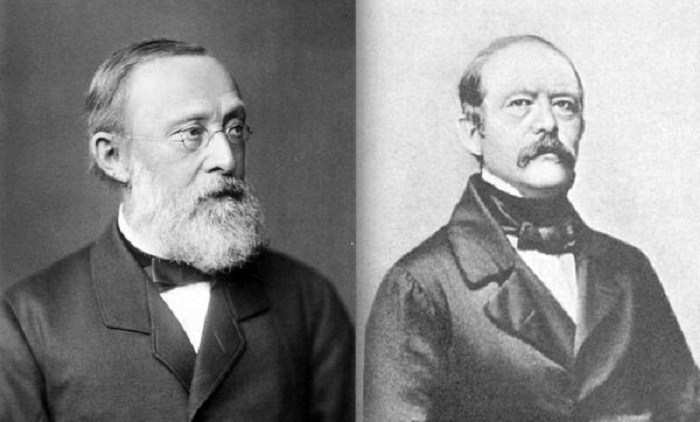 Слева: Рудольф Вирхов, справа: Отто фон Бисмарк. | Фото: maximonline.ru. Слева: Рудольф Вирхов, справа: Отто фон Бисмарк. | Фото: maximonline.ru.