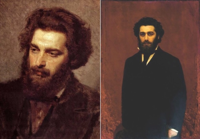 И. Крамской. Портреты А. И. Куинджи 1872 г. и к. 1870-х гг. | Фото: artcontext.info и tanais.info И. Крамской. Портреты А. И. Куинджи 1872 г. и к. 1870-х гг. | Фото: artcontext.info и tanais.info