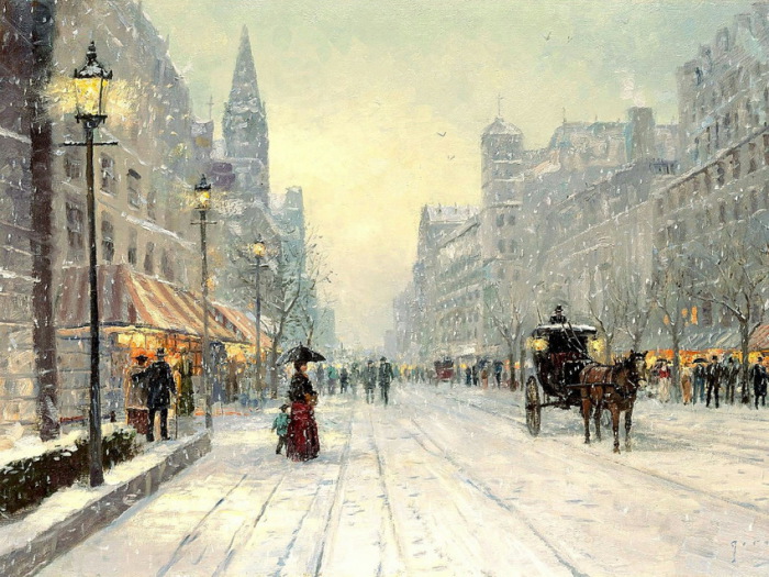А снег кружиться... Автор: Thomas Kinkade. А снег кружиться... Автор: Thomas Kinkade.