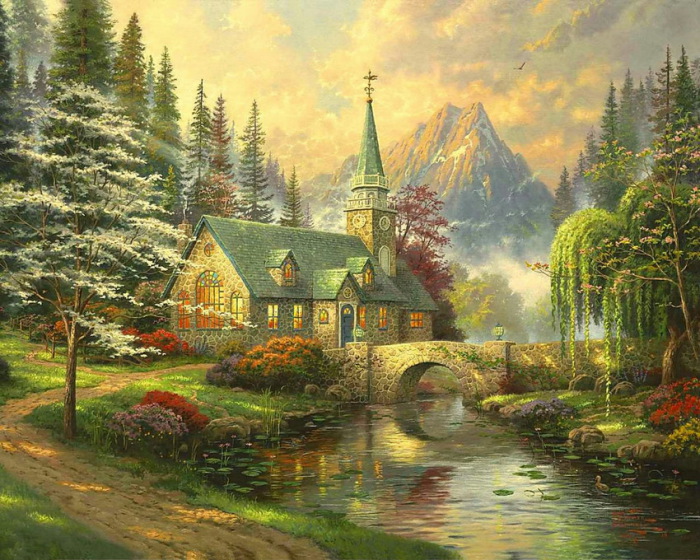 Дом, милый дом. Автор: Thomas Kinkade. Дом, милый дом. Автор: Thomas Kinkade.