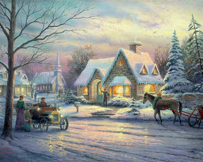 Зимняя сказка. Автор: Thomas Kinkade. Зимняя сказка. Автор: Thomas Kinkade.
