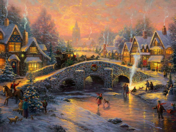 Новый Год приближается. Автор: Thomas Kinkade. Новый Год приближается. Автор: Thomas Kinkade.