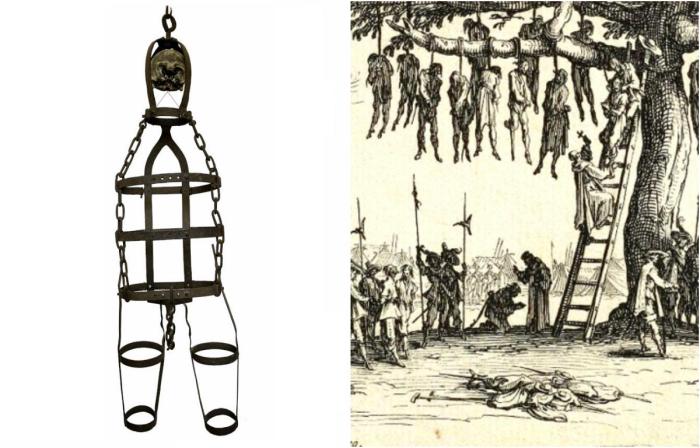 Подвешивание в клетке - изощренная английская казнь. Подвешивание в клетке - изощренная английская казнь.