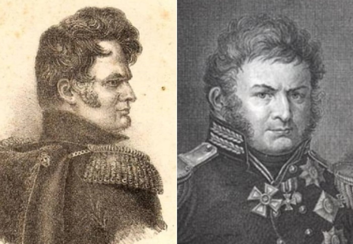 Слева – А. П. Ермолов. Неизвестный художник. Справа – А. П. Ермолов. Гравюра А. Ухтомского, 1810 | Фото: liveinternet.ru и gorets-media.ru Слева – А. П. Ермолов. Неизвестный художник. Справа – А. П. Ермолов. Гравюра А. Ухтомского, 1810 | Фото: liveinternet.ru и gorets-media.ru