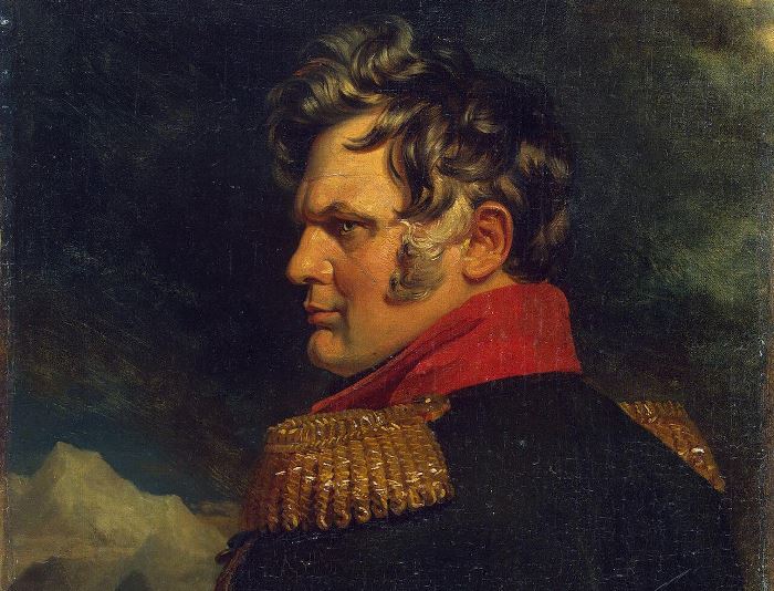 Дж. Доу. Портрет А. П. Ермолова, ок. 1825. Фрагмент | Фото: gallerix.ru Дж. Доу. Портрет А. П. Ермолова, ок. 1825. Фрагмент | Фото: gallerix.ru