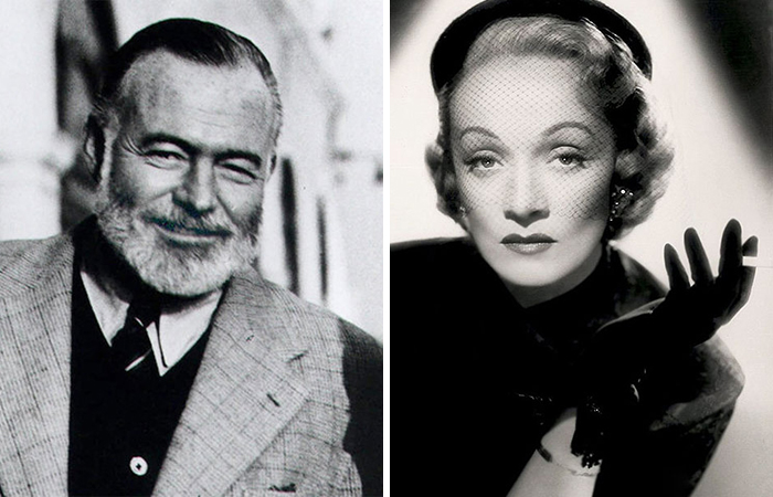 Эрнест Хемингуэй и Марлен Дитрих. Эрнест Хемингуэй и Марлен Дитрих.