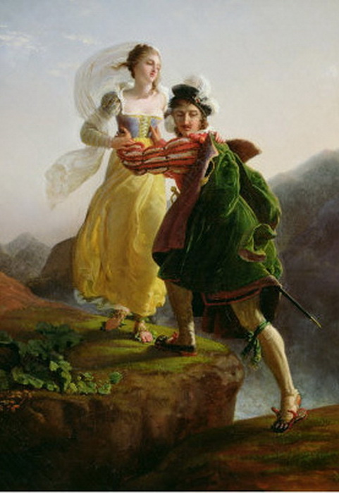 Бьянка Капелло бежит с возлюбленным