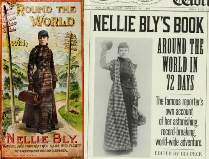 О своем путешествии Нелли Блай написала книгу | Фото: oursociety.ru и demsvet.ru