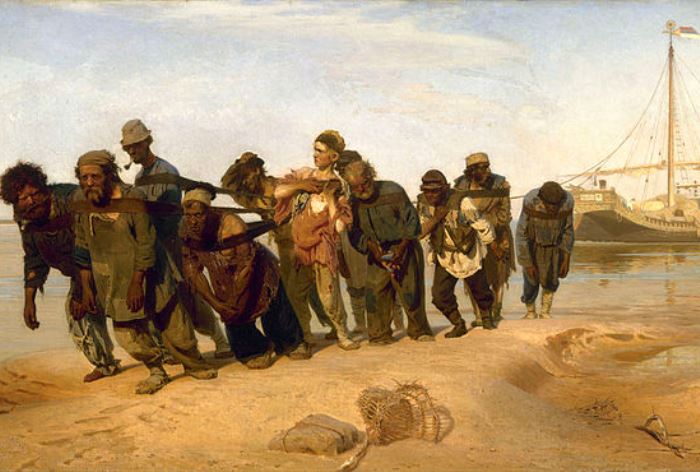 И. Репин. Бурлаки на Волге, 1870-1873. Фрагмент | Фото: artchive.ru