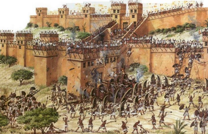 Ассирийская армия: осадные орудия./фото: samlib.ru Ассирийская армия: осадные орудия./фото: samlib.ru