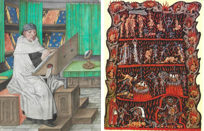 Писец XV века за работой. Писец XV века за работой.