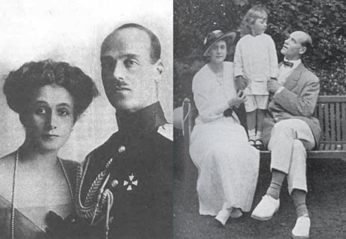 Великий князь Михаил Александрович и Наталья Сергеевна Брасова с сыном Георгием | Фото: liveinternet.ru и radikal.ru