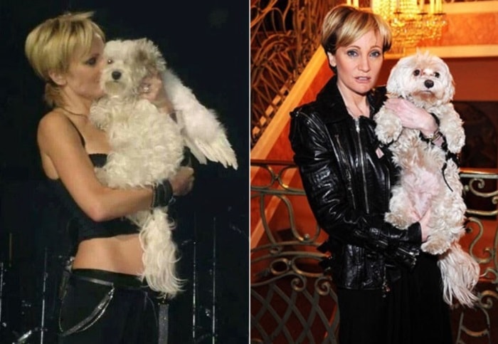 Певица с любимой собачкой по кличке Текила | Фото: rxtv.ru и mirsegodnya.com Певица с любимой собачкой по кличке Текила | Фото: rxtv.ru и mirsegodnya.com