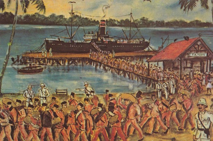 Каторжане высаживаются в Марони, Французская Гвиана. | Фото: avisa11.skyrock.com. Каторжане высаживаются в Марони, Французская Гвиана. | Фото: avisa11.skyrock.com.