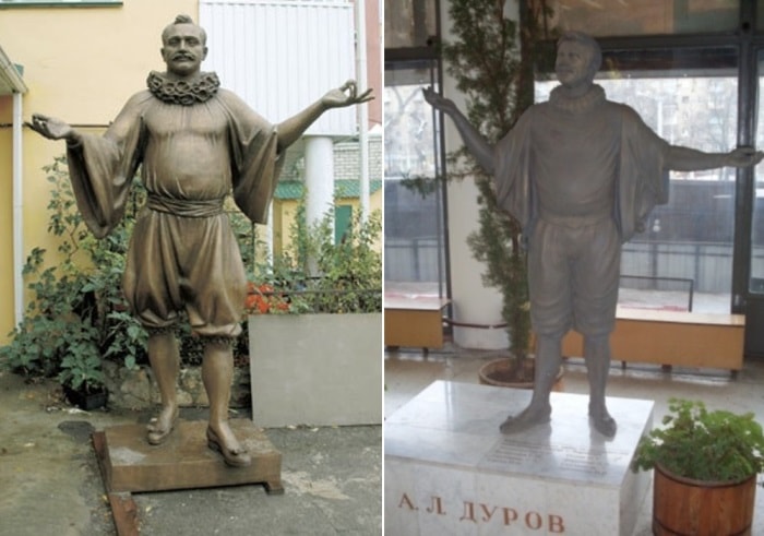 Памятники А. Л. Дурову | Фото: imgsmail.ru и ruscircus.ru Памятники А. Л. Дурову | Фото: imgsmail.ru и ruscircus.ru