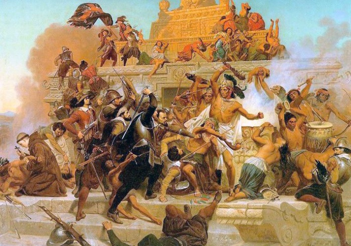Испанцы разрушали храмы индейцев. | Фото: latinamericanstudies.org.