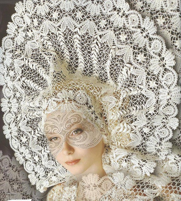 Кружевной кокошник. | Фото: colors.life. Кружевной кокошник. | Фото: colors.life.