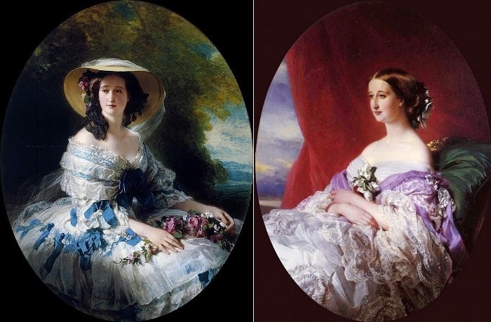 Ф. К. Винтерхальтер. Портреты императрицы Евгении, 1857 и 1854 | Фото: gallerix.ru Ф. К. Винтерхальтер. Портреты императрицы Евгении, 1857 и 1854 | Фото: gallerix.ru