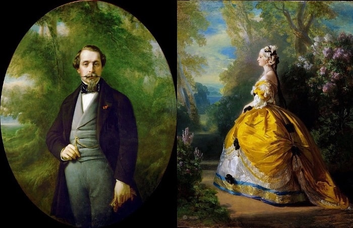 Ф. К. Винтерхальтер. Слева – Наполеон III, император Франции, 1857. Справа – императрица Евгения, 1854 | Фото: gallerix.ru Ф. К. Винтерхальтер. Слева – Наполеон III, император Франции, 1857. Справа – императрица Евгения, 1854 | Фото: gallerix.ru