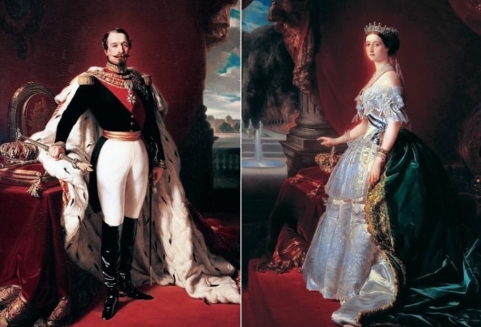 Ф. К. Винтерхальтер. Слева – Наполеон III, император Франции, 1853. Справа – императрица Евгения, 1853 | Фото: gallerix.ru Ф. К. Винтерхальтер. Слева – Наполеон III, император Франции, 1853. Справа – императрица Евгения, 1853 | Фото: gallerix.ru