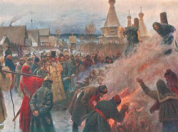 «Сожжение протопопа Аввакума», Пётр Мясоедов