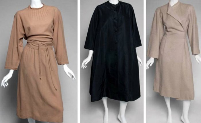 Платье и пальто Valentina, принадлежавшие Грете Гарбо | Фото: names.ru Платье и пальто Valentina, принадлежавшие Грете Гарбо | Фото: names.ru