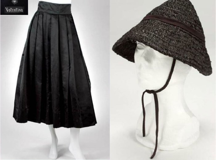 Юбка и шляпка Valentina, принадлежавшие Грете Гарбо | Фото: names.ru Юбка и шляпка Valentina, принадлежавшие Грете Гарбо | Фото: names.ru