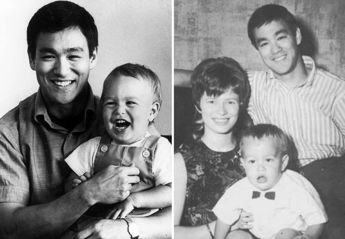 Брюс Ли с женой и сыном Брэндоном | Фото: cosmo.ru и kino-teatr.ru Брюс Ли с женой и сыном Брэндоном | Фото: cosmo.ru и kino-teatr.ru